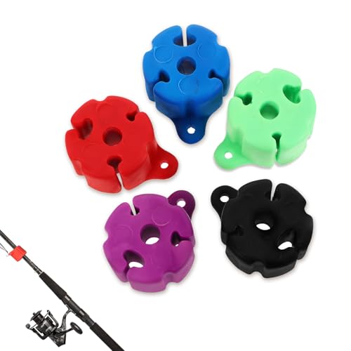5 Pack Fishing Rod Straps, Fishing Rod Holder Clips, Fishing Rod Fixed Ball, Silicone Fishing Rod Holder Straps