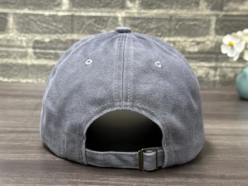 Fishing Baseball Cap for Men Women, Adjustable Embroidered Hat | Fishing Gear, Outdoor Adventure Design, Precision Embroidery Craft, One Size Adjustable Fit - color: Rainbow Trout (Washed Grey)