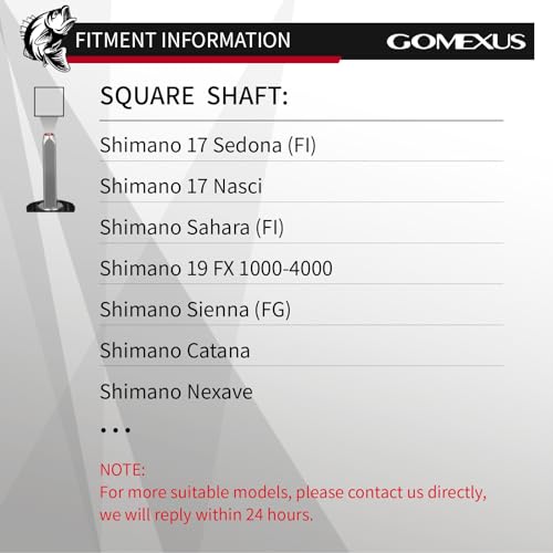 GOMEXUS Power Handle Compatible for Shimano Sedona FI Sahara FI Nexave FI Sienna FG Nasci FB Catana RC Spinning Reel Crank (Not for 22 Sahara FJ 21 Nasci FC) - color: Sahara FI (Old Version)