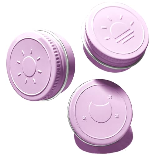 Extra Small Single Pill Box for Purse (3 Pack), Aluminum Screw Top Pill Container, 3 Times a Day Portable Waterproof Single Pill Case for Vitamins, Fish Oils, Supplements (Light Purple) - color: Light Purple