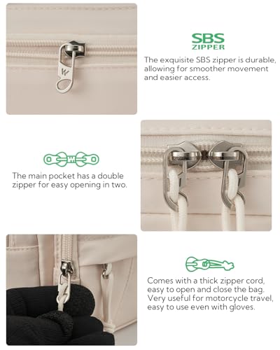 WATERFLY Fanny Pack Waist Packs: Large Crossbody Fanny Packs for Women Men with 5 Zipper Pockets Adjustable Strap Waist Bags Hip Pack for Traveling Cycling Running Hiking-White - color: White