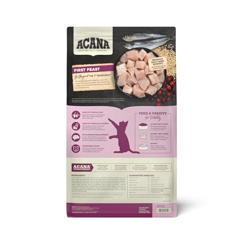 ACANA Dry Cat Food for Kittens First Feast Chicken and Fish 7lb Bag - size: 7 Pound (Pack of 1)