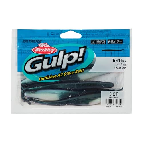Berkley Gulp! Saltwater Jerk Shad Fishing Soft Bait - color: Ocean Shift, size: 6"