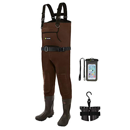 TIDEWE Neoprene Chest Waders for Men, Waterproof Bootfoot for Hunting | Warm Waterproof Slip-Resistant Men's Bootfoot Fishing Waders for Hunting & Wetland Work - size: 8