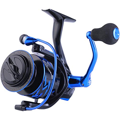 Sougayilang Fishing Rod and Reel Set Carbon Fiber Telescopic Fishing Rod 12+1BB Spinning Reel with Carry Case for Saltwater Freshwater - color: blue, size: 8.78 ft - 4000