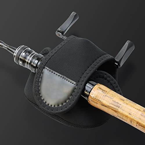 Low Profile Casting-Baitcast Reel Cover Case-Reel Pouch Glove for 50 100 200 300-Series Baitcaster, Black - color: Black