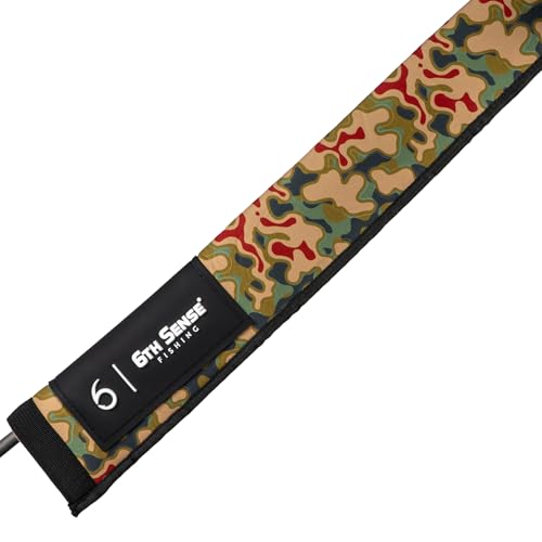 6th Sense – ProSix Rod Sleeve – Hook-Resistant Neoprene Covers for Superior Durability, Color-Coded Rod Storage or Organization, Floating Material (Spinning, Willis Bayou - Blood) - color: Willis - Bayou Blood, style: Spinning