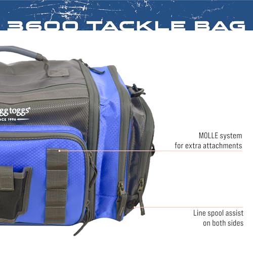 FROGG TOGGS Heavy Duty Fishing Tackle Duffle Bag, Blue, 3600