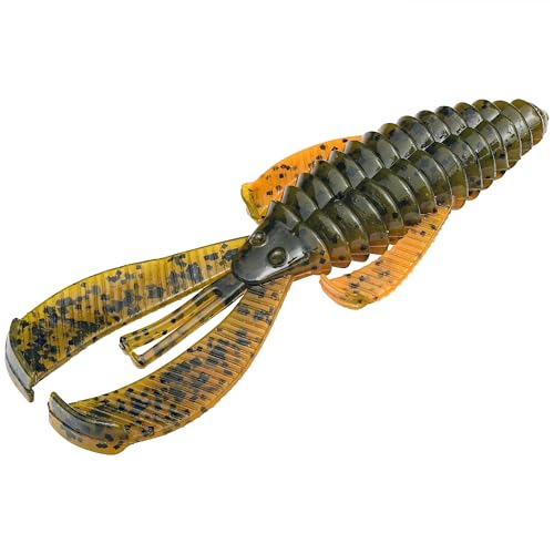 Strike King Rage Bug Fishing Lure, Soft Plastic Grub, Unique Design, Subtle Action - color: Bama Craw, size: 4"