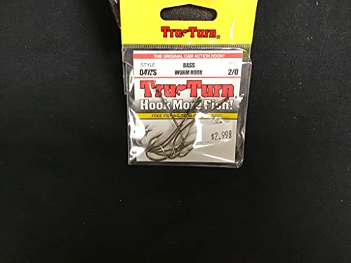 Bass Worm Hooks - color: Bronze, size: Size 2/0
