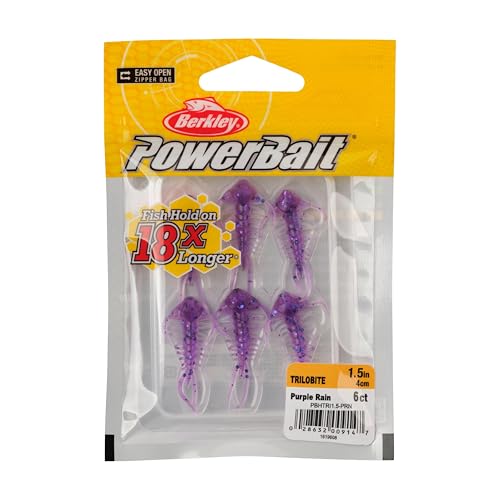 Berkley PowerBait Trilobite Fishing Soft Bait - color: Purple Rain