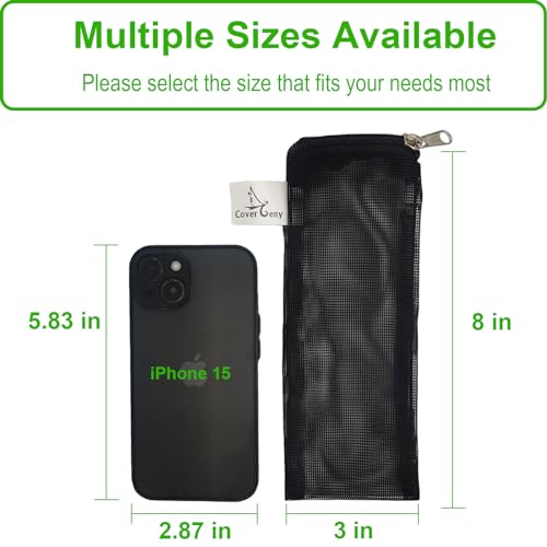 10 Pcs 3" x 8" Aquarium Filter Media Bags, Fish Tank Media Mesh Filter Net Bags for Activated Carbon, Ceramic Rings, Small Aquarium Ceramics Pouch Reusable Bags with Zipper, Black. - size: 3" x 8"