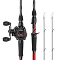 KastKing Royale Legend II Twin Tip Fishing Rod and Reel Combos, Spinning & Casting Combo, IM6 Graphite 2Pc Blanks, Extra Backup Tip Section, Stainless-Steel Guides, KastFlex Technology, EVA Handles - style: Cast: Left Reel, 6'6''- M Rod(2 Pcs + Extra Tips