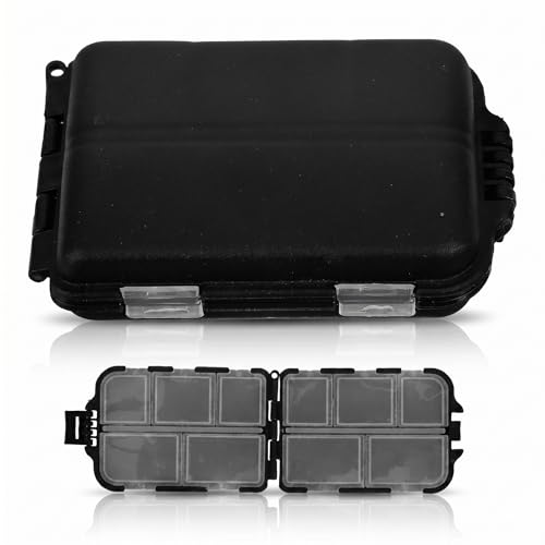 balacoo Fishing Tackle Box Portable Fishing Lure Container and Gears Box Compact Plastic Tackle Organizer for Hooks Baits and Small Accessories 3.54 X 2.36 X 0.78 in