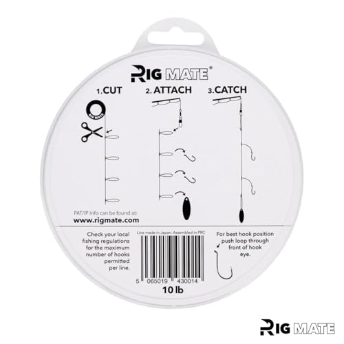 10 lb Pre-Tied Dropper Loop Rigs. Fishing Line Spool. Loops 18 Inches Apart with 5.5 Inch Loop Size. Perfect for Saltwater & Freshwater Fishing. Perfect for Snapper & Other Bottom Feeding Fish.
