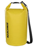 MARCHWAY Floating Waterproof Dry Bag Backpack 5L/10L/20L/30L/40L, Roll Top Sack Keeps Gear Dry for Kayaking, Rafting, Boating, Swimming, Camping, Hiking, Beach, Fishing - color: Lemon Yellow, size: 5L