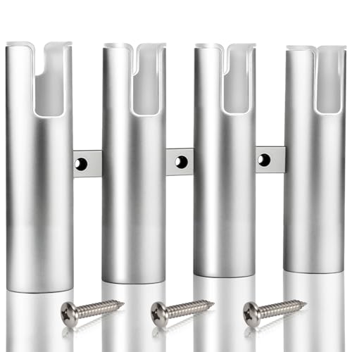 3/4 Tube Aluminium Fishing Rod Holders, 3/4 Link Wall-Mounted Pod Rack, Be Suitable for Marine Boat Yacht Camper RV
