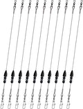 Texas Rigs 10 Pack, Pre-Rigged Bass Fishing Rig with Bullet Weight, Swivel & Snap, Weedless Soft Plastic Rig for Largemouth & Smallmouth Bass - color: Black, size: 3/16oz