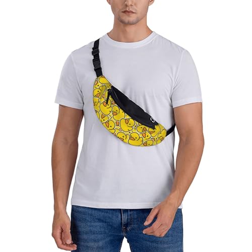 Cute Rubber Ducky Fanny Pack Crossbody Waist Bag Pack for Men Women. Belt Bag for Travel Walking Running Hiking Fishing. - color: Cute Rubber Ducky