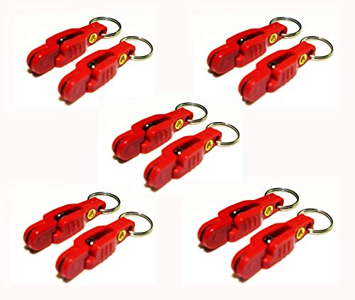 Bimini Lures Pro Snap Weights for trolling - Red Clip - color: Red - 10 Clips per pack