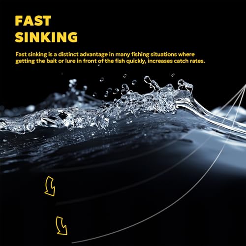 SF 100% Pure Fluorocarbon Leader Material Fishing Line Virtually Invisible Shock Resistant Increased Sensitivity Sink Fast Clear 55yd - color: Transparent, size: 55yd-8LB