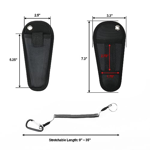Cosmos Fishing Pliers Sheath Outdoor Fishing Tool Pliers Waist Bag Fishing Line Cutter Holder Fishing Pliers Belt Pouch with Coiled Lanyard