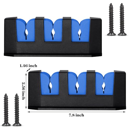 Sratte 4 Pcs Rod Holders for Fishing Boat Wall Mount Fishing Pole Holders Horizontal EVA Foam Garage Rod Rack Summer Boat Accessories for Men Gifts - color: Blue, size: 7.8 Inch