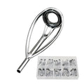 50PCS Fishing Rod/Pole Replacement Stainless Steel Tip Tops Repair Kits for Surf,Spinning, Casting - color: A-MGT 50PCS