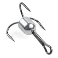 Snagging Hooks Weighted Treble Hooks - 4PCS/8PCS Sharp Treble Fishing Hooks with Weight for Bass Salmon Gator 5/0 6/0 8/0 10/0 - style: 8/0-1.5oz-4pcs