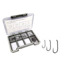 EUPHENG Barbless Fly Fishing Hooks Dry Nymph Wet Shrimp Jig Hooks for Fly Tying Assorted with Waterproof Hook Box - style: 9221-wet Hooks Qty 200