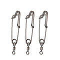 5pcs Longline Fishing Snap Clips Stainless Steel Floatline Tuna Clips with Rolling Swivel 5 Sizes - size: 5.0 inch(660LB)-5PCS