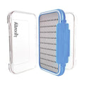 Aventik Waterproof Clear Fly Box Double Sides Floating Lightweight Fly Fishing Case Large Capacity Grip Foam Nymph Wet Dry Flies Lure Box(H18 Blue, SIZE B:6.08X4X1.6inch) - color: Blue, size: SIZE B:6.08X4X1.6inch