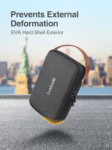 Luxtude Hard EVA Case with Foam, Hard Sided EVA Shockproof Camera Organizer Case, Travel Carrying Cases for Drones, Digital Products, Electronic Instruments, etc. - color: Black-Small, size: Small