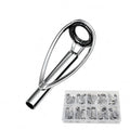 50PCS Fishing Rod/Pole Replacement Stainless Steel Tip Tops Repair Kits for Surf,Spinning, Casting - color: B-MGT 50PCS