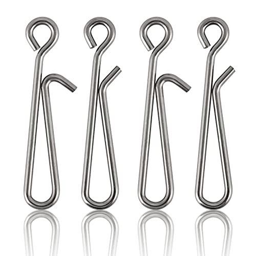 Dr.Fish 50 Pack Fishing Clips Quick Change Speed Clips Crankbait Snaps Stainless Steel Line Lure Hook Connector Freshwater - size: #5-62LB-1.1"