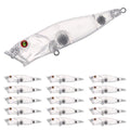 20pcs/25pcs Fishing Blanks Lures Kit Fishing Topwater Unpainted Swimbait Unpainted Crankbaits Hard Baits DIY Lure for Bass Salmon Trout Saltwater and Freshwater - color: 25PCS 3.54″/0.38oz