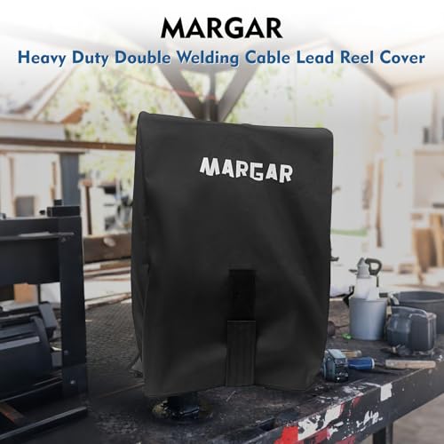 Double Reel Cover, Waterproof Cover for Heavy Duty Double Welding Cable Lead Reel, Black