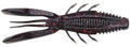 CrushCity Bronco Bug Soft Plastic Bass Lure, Dual-Action Creature Bait with Hinged Arms & Subtle Leg Movement - color: Black Red Flake, size: 4"