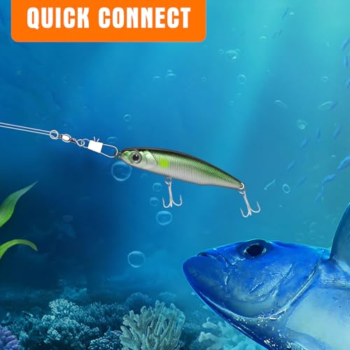 100 PCS Fishing Swivels Snap,Stainless Steel Swivel Fishing Line Connector,Interlock Fishing Hooks Clip,Barrel Snap Swivels for Freshwater and Saltwater Fishing - size: #2-57 lb-100PCS