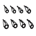 8pcs Fishing Rod Tip Repair Kit Rod Top Tips Replacement Fishing Rod Tips Stainless Steel Ceramic Ring Guide Tips - color: Black Small Fishing Rod Tips