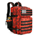 Lovelinks21 45L Tactical Assault Backpack 3 day assault pack with Molle Waterproof backpack Rucksack for Tactical Backpacks (Red water pattern) - color: Red Water Pattern