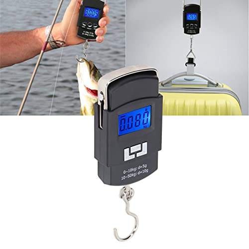 Joyzan Digital Fish Scale, Hanging Weighing Scale Multi Units Kg Oz Lb Jin | Luggage Backlit LCD Pocket 110lb Portable Hook Measuring Tape Electronic Balance Men Home Outdoor Farm Gifts Hunting