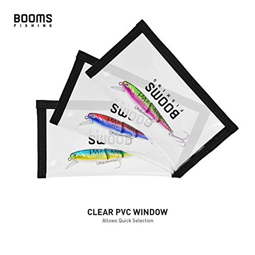 Booms Fishing LW1 Fishing Lure Wraps, Durable Clear PVC Lure Hook Covers, See Lures Easily, Saltwater Bait Protector, Fishing Hook Organizer Rod Hook Keeper, Available in Two Sizes, 2 Packs or 4 Packs