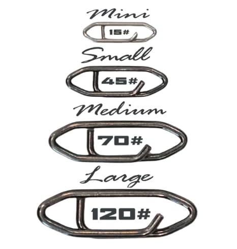 Top Water Co. Fishing Speed Clips - Durable Stainless Steel, Fast Lure Connector (Multiple Sizes) - size: Small 45lb