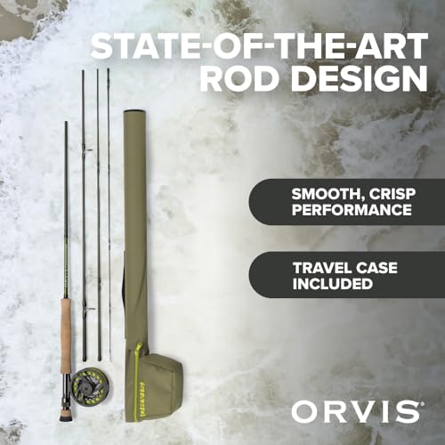 Orvis Encounter Fly Rod Outfit - 4Pc Fishing Rod and Reel Combo with Smooth Performance, Complete with Reel, Line, Backing, & Leader for Young Anglers - size: 6-Weight, 9'