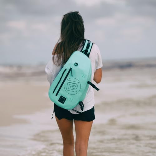 BOTE Highwater Slingpack One Strap Backpack Waterproof Outdoor Dry Bag 20 Liter Capacity Watersport Kayaking Fish Sling Snow - color: Seafoam