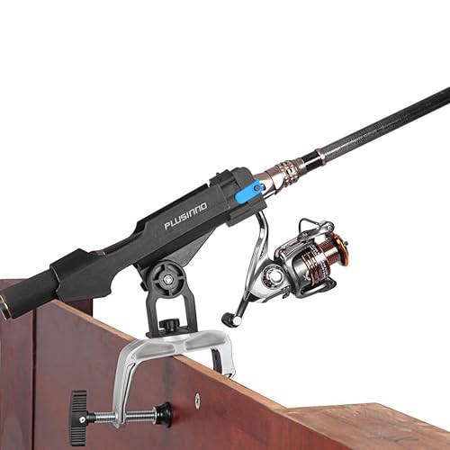 PLUSINNO Fishing Boat Rods Holder Large Clamp Opening 360 Degree Adjustable Fishing Rod Racks Folding Holder - color: RH20 MAX OPENING1.97 inch 1Pack