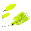 Booyah Glow Blade Spinner-Bait Bass Fishing Lure - color: Chartreuse, style: Double Willow (3/8 Oz)