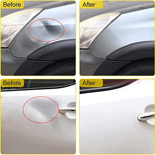 LadyRosian 10PCS Paintless Dent Repair Kits Dent Repair Rods with Stainless Steel Tools for Car Dents Hail Damage Removal - color: B+C kit