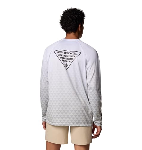 Columbia Men's Super Terminal Tackle PFG Super Fade II - color: White Triangle Fade/Shark Pfg Triangle, size: Small